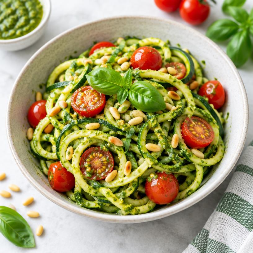 Zucchini Pesto Noodles
